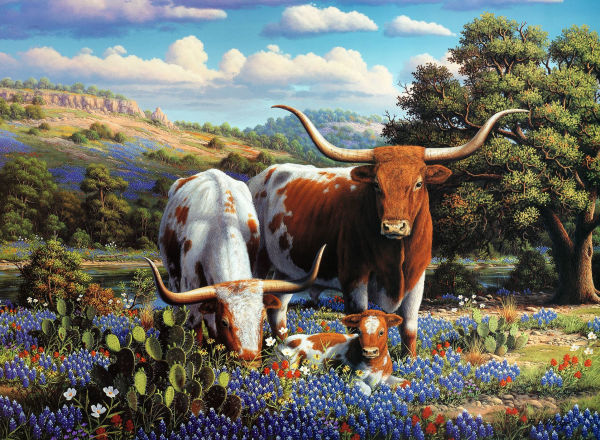 Loving Longhorns 500 pc Puzzle