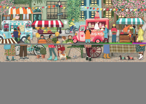 Street Market 1000 Piece Puzzle