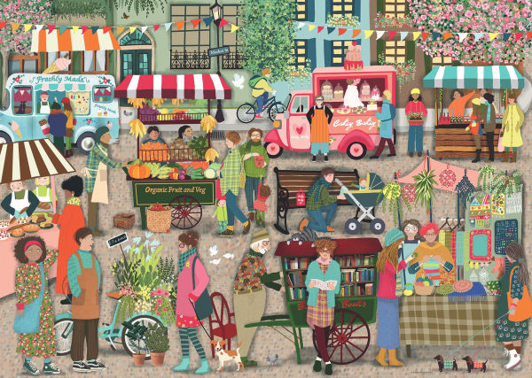 Street Market 1000 Piece Puzzle