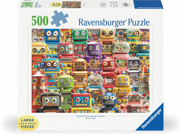 Retro Robots 500 Piece Large Format Puzzle