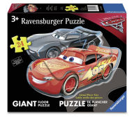 Title: Dueling Cars 24 Piece Shaped Floor Puzzle