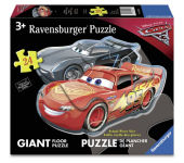 Alternative view 1 of Dueling Cars 24 Piece Shaped Floor Puzzle