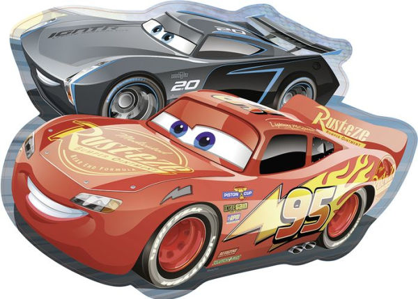 Dueling Cars 24 Piece Shaped Floor Puzzle