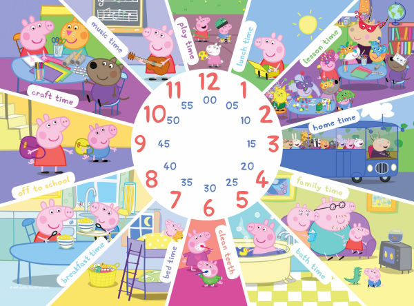 Peppa Pig Tell the Time 60 Piece Puzzle
