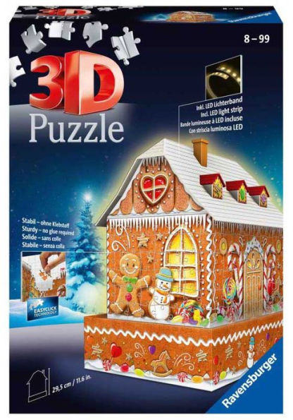 3D Jigsaw Puzzle - Gingerbread House