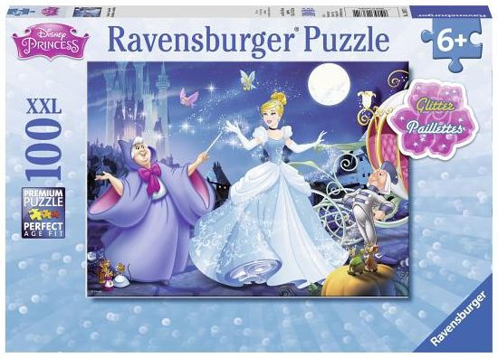 Adorable Cinderella 100 Piece Glitter Puzzle