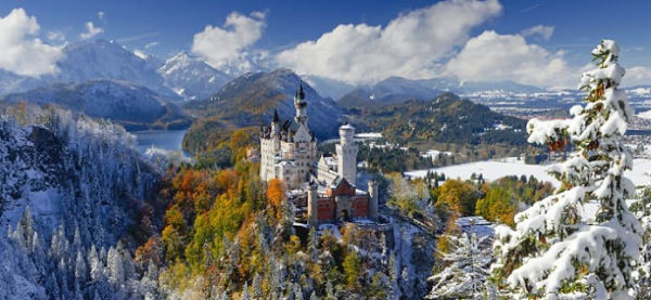 Neuschwanstein Castle 2000 Piece Panorama Puzzle