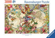 Title: Flora & Fauna World Map 3000 pc Puzzle