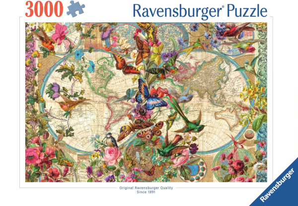 Flora & Fauna World Map 3000 pc Puzzle