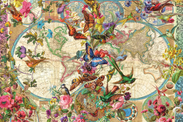 Flora & Fauna World Map 3000 pc Puzzle