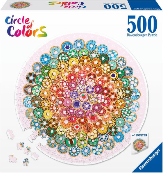 Donuts 500 pc round puzzle