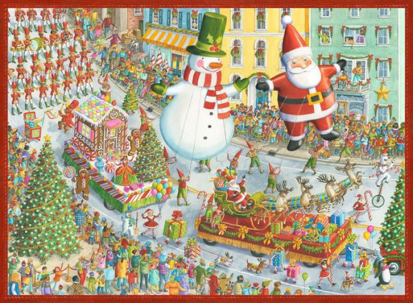 Christmas in the Village 500 Piece House Puzzle – Galison