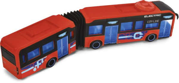 Volvo articulated bus with steering and opening doors