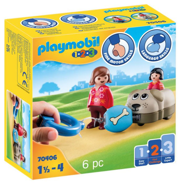 PLAYMOBIL 1.2.3 Dog Train Car