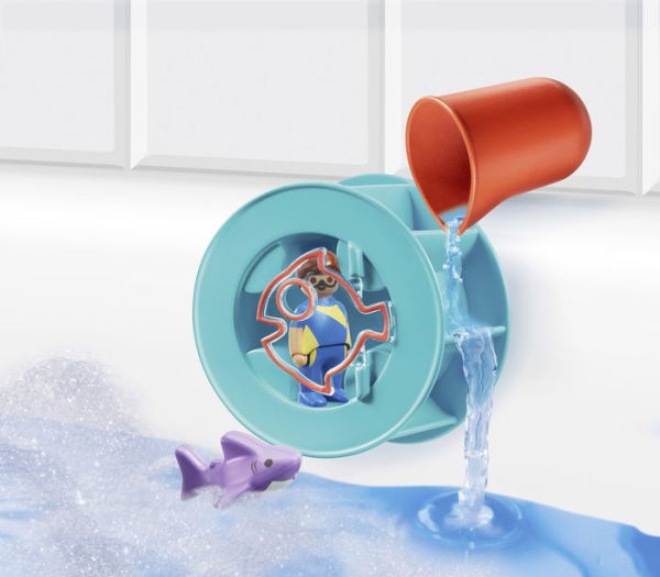 PLAYMOBIL 1.2.3 Water Wheel with Baby Shark