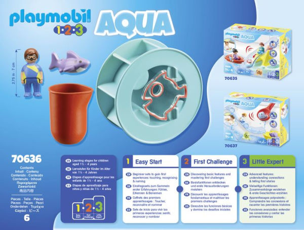 PLAYMOBIL 1.2.3 Water Wheel with Baby Shark