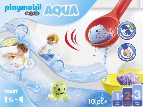 PLAYMOBIL 1.2.3 Water Slide with Sea Animals