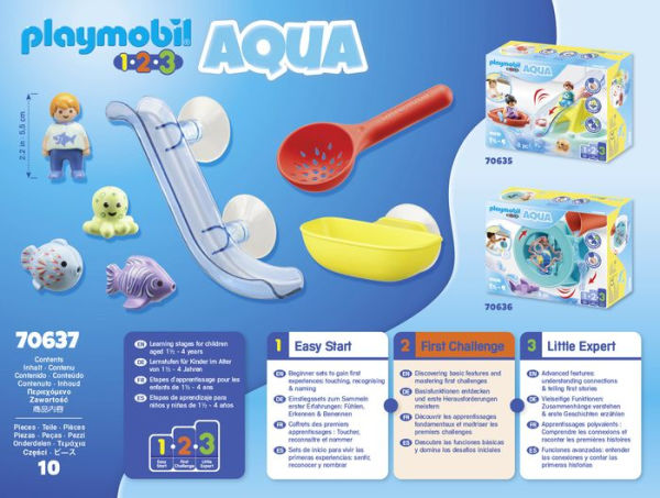 PLAYMOBIL 1.2.3 Water Slide with Sea Animals