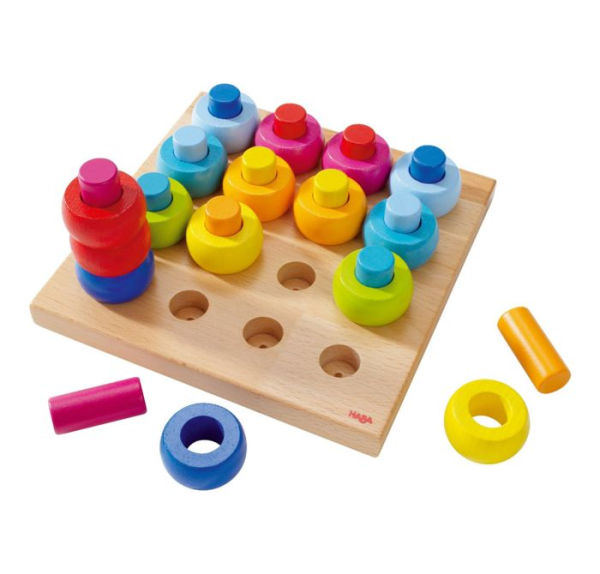 HABA Rainbow Whirls Pegging Game