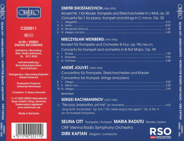 Concerto for Piano and Trumpet: Shostakovich, Weinberg, Jolivet