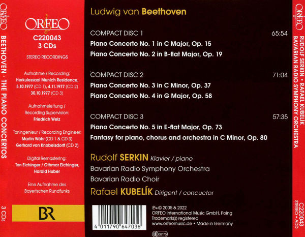 Beethoven: The Piano Concertos; Choral Fantasy Op. 80