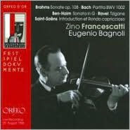 Brahms: Sonate; Bach: Partita; Ben-Haim: Sonata; Ravel: Tzigane; Saint-Sa¿¿ns: Introduction ed Rondo capriccioso