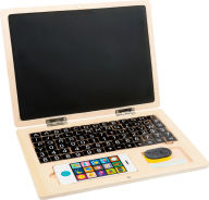 Title: Wooden Laptop and Magnet Board