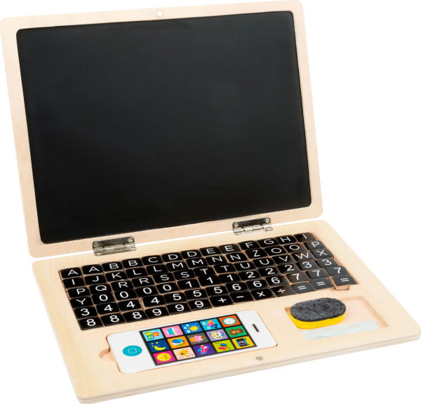 Wooden Laptop and Magnet Board
