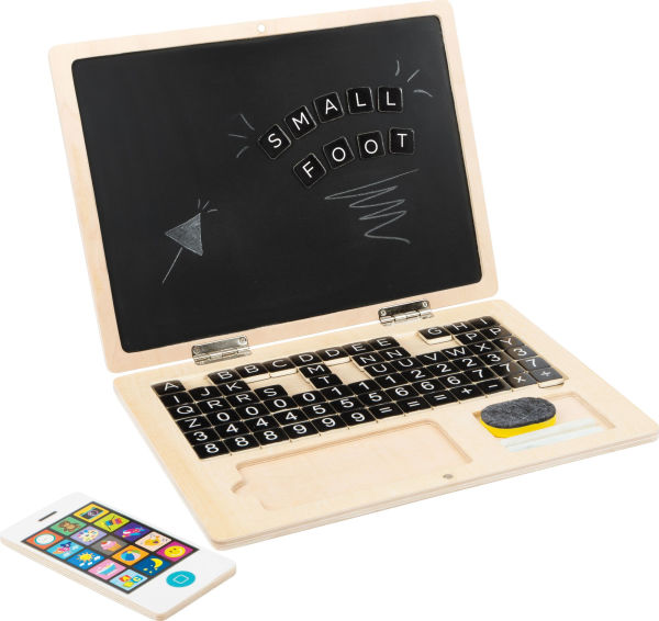 Wooden Laptop and Magnet Board