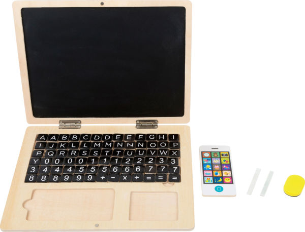 Wooden Laptop and Magnet Board