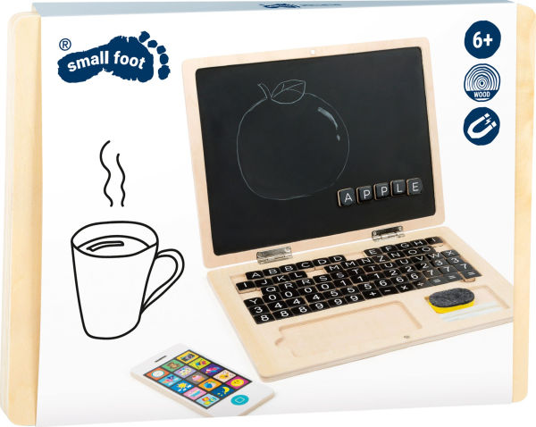 Wooden Laptop and Magnet Board
