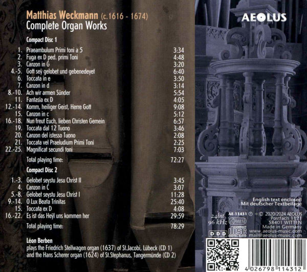 Matthias Weckmann: Complete Organ Works