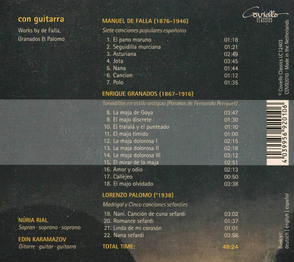 Con Guitarra: Works by de Falla, Granados & Palomo