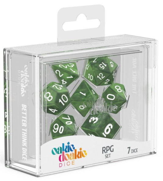 Oakie Doakie Dice RPG Set Marble - Green