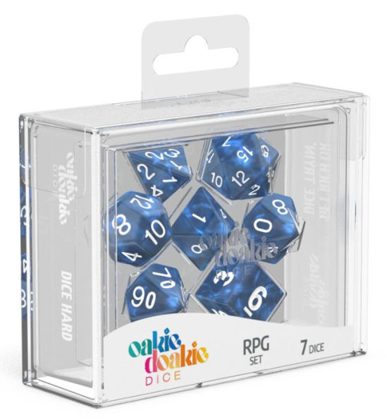 Oakie Doakie Dice RPG Set Marble - Blue