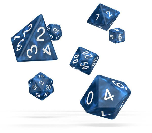 Oakie Doakie Dice RPG Set Marble - Blue