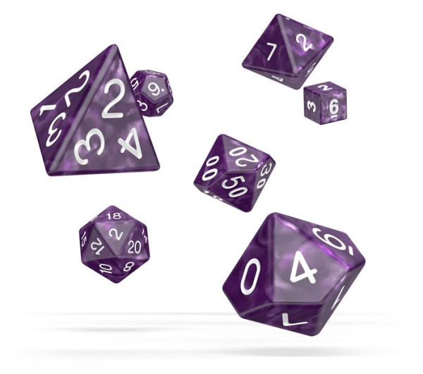 Oakie Doakie Dice RPG Set Marble - Purple