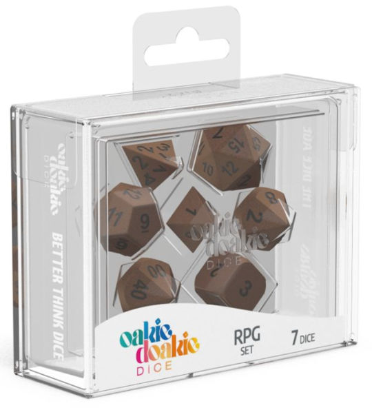 Oakie Doakie Dice RPG Set Metal Dice - Brasstige