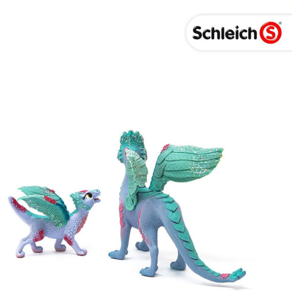 Schleich Flower Dragon and Child Toy Figures