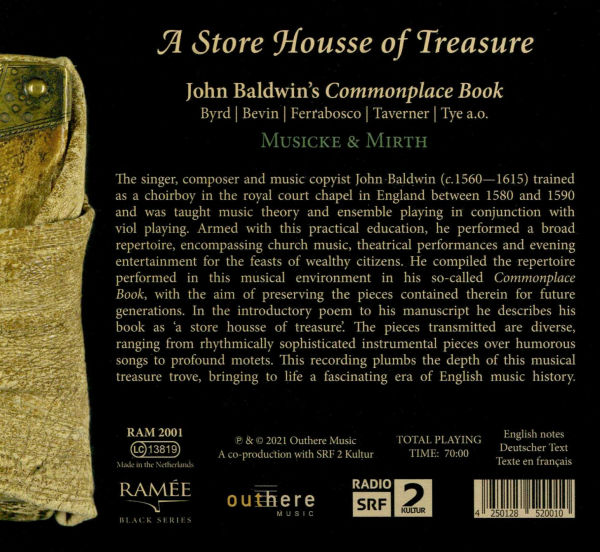 A Store House of Treasure: John Baldwin's Commonplace Book