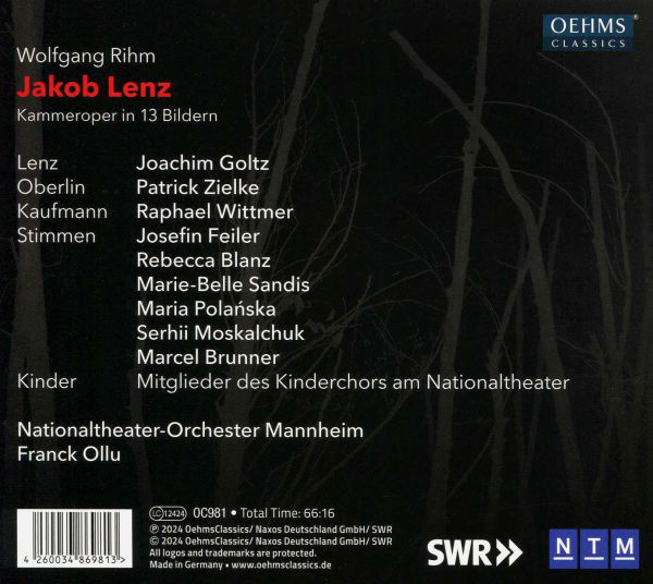 Wolfgang Rihm: Jakob Lenz