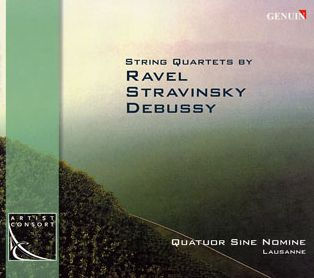 String Quartets by Ravel, Stravinsky, Debussy
