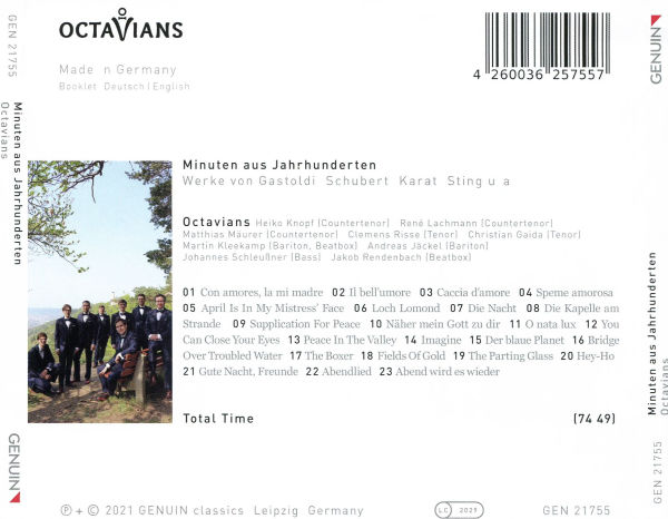 Minuten aus Jahrhunderten: Werke von Gastoldi, Schubert, Karat, Sting u.a.