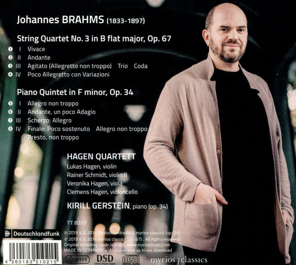 Brahms: String Quartet Op. 67; Piano Quintet Op. 34