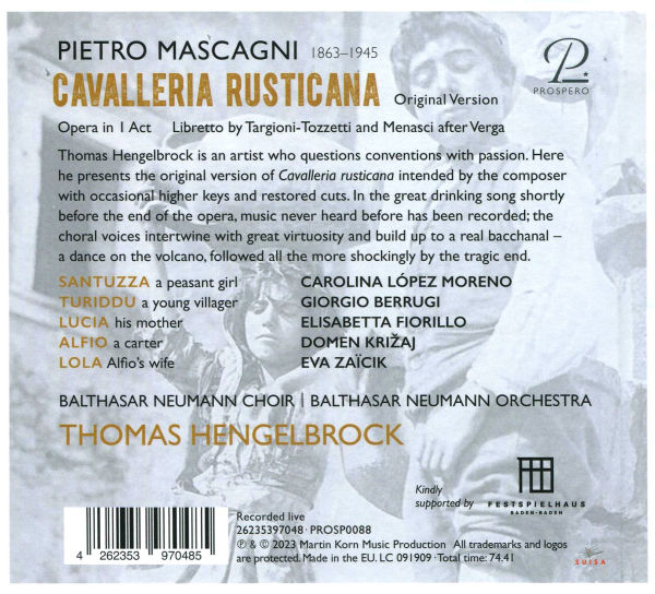 Pietro Mascagni: Cavalleria Rusticana