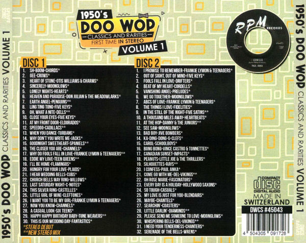 1950s Doo Wop Classics and Rarities, Vol. 1