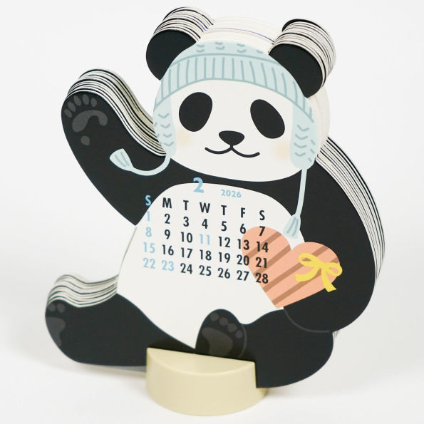 2026 ANIMAL DIE CUT CALENDAR - PANDA