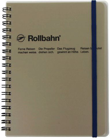 Delfonics Rollbahn CLEAR spiral notebook - grey, large (5.5