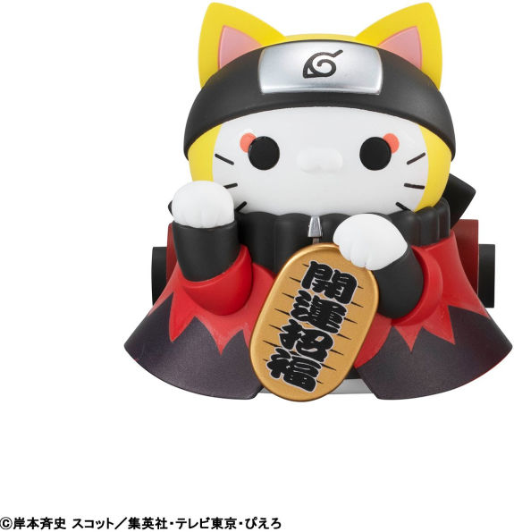 Nyaruto! Fortune Cats Naruto Uzumaki & Friends Ver. "Naruto Shippuden" Megahouse Mega Cat Project