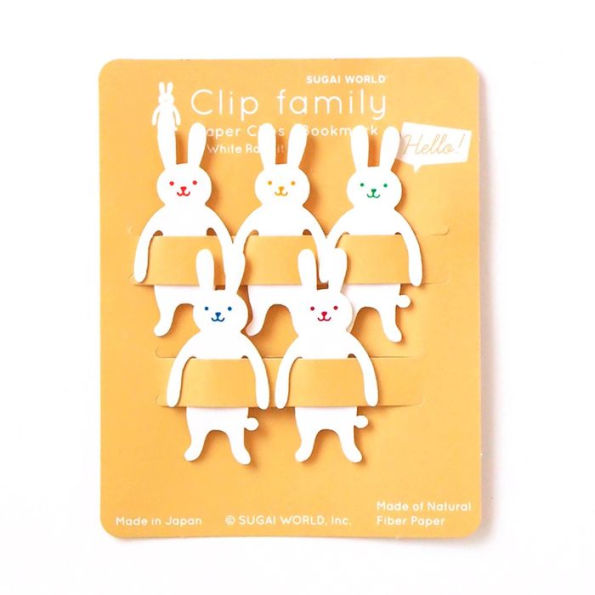 White Rabbit Clip Family, Set of 5